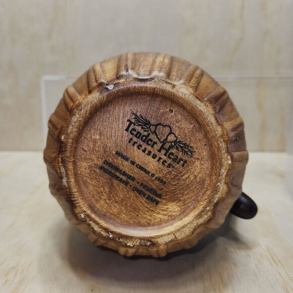 Tender Heart Treasures Ceramic Pitcher Brown Tan 1999 Vintage - Picture 5 of 9